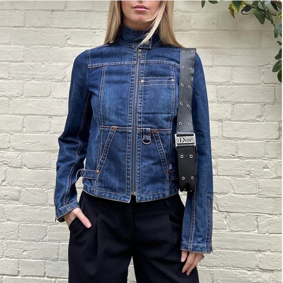 FCUK French Connection UK denim / jean jacket size 4 - Picture 1 of 7